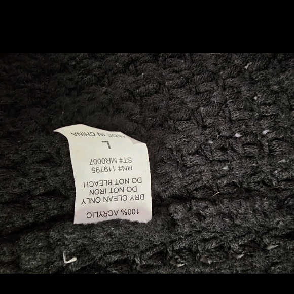 Moon Collection Black Knit Open Cardigan - Picture 3 of 4